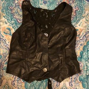 BKE buckle leather vest/jacket